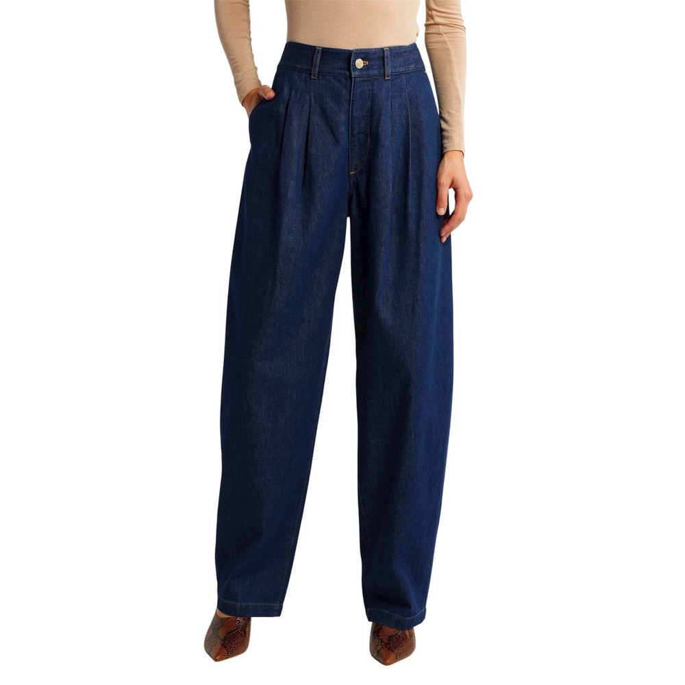 Frame WP25DPA024 Organic Cotton Blend Dark Wash Tapered Trousers Jeans 27